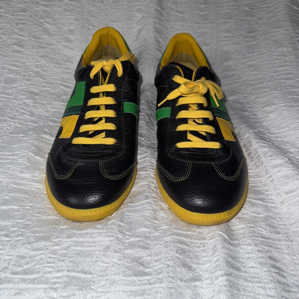 Rare Tisza Men's Soccer Loafers Brazil Green Yellow Sz 11.5 Eu 45 World Cup - Picture 2 of 6